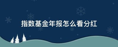 指数基金年报怎么看分红？指数基金年报不一定