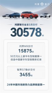 50万以上豪华车销量第一！问界M9五