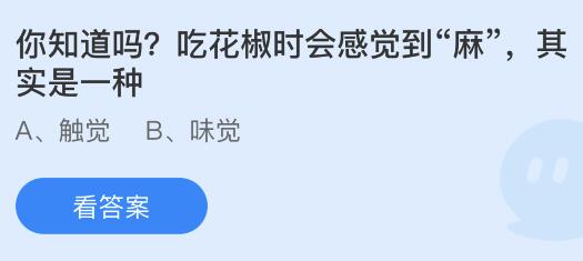 吃花椒时会感觉到“麻”其实是一种什么感觉？蚂蚁庄园小鸡课堂最新答案6月6日