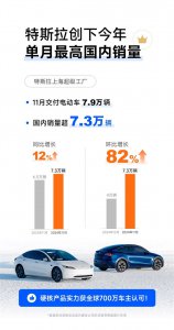 创历史！特斯拉11月国内销量暴涨82%：一个月卖了