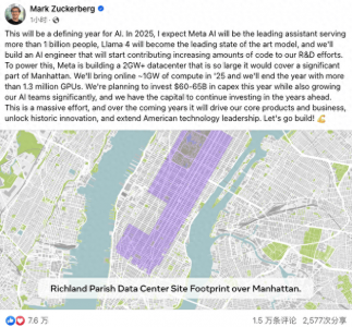 Meta豪掷600亿押注AI未来，扎克伯格：2025年是决定